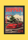Ferrari F40 Vintage Poster