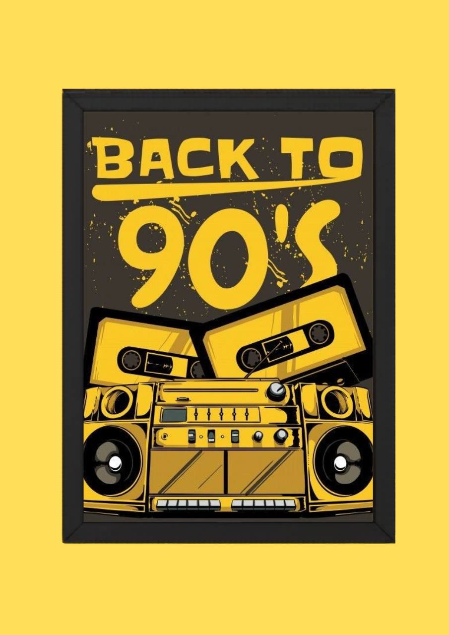 Back to the 90’s Retro BoomBox Poster