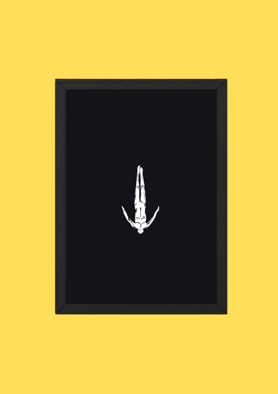 Minimal Falling Figure Poster