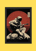 Astronaut Guitar Space Poster