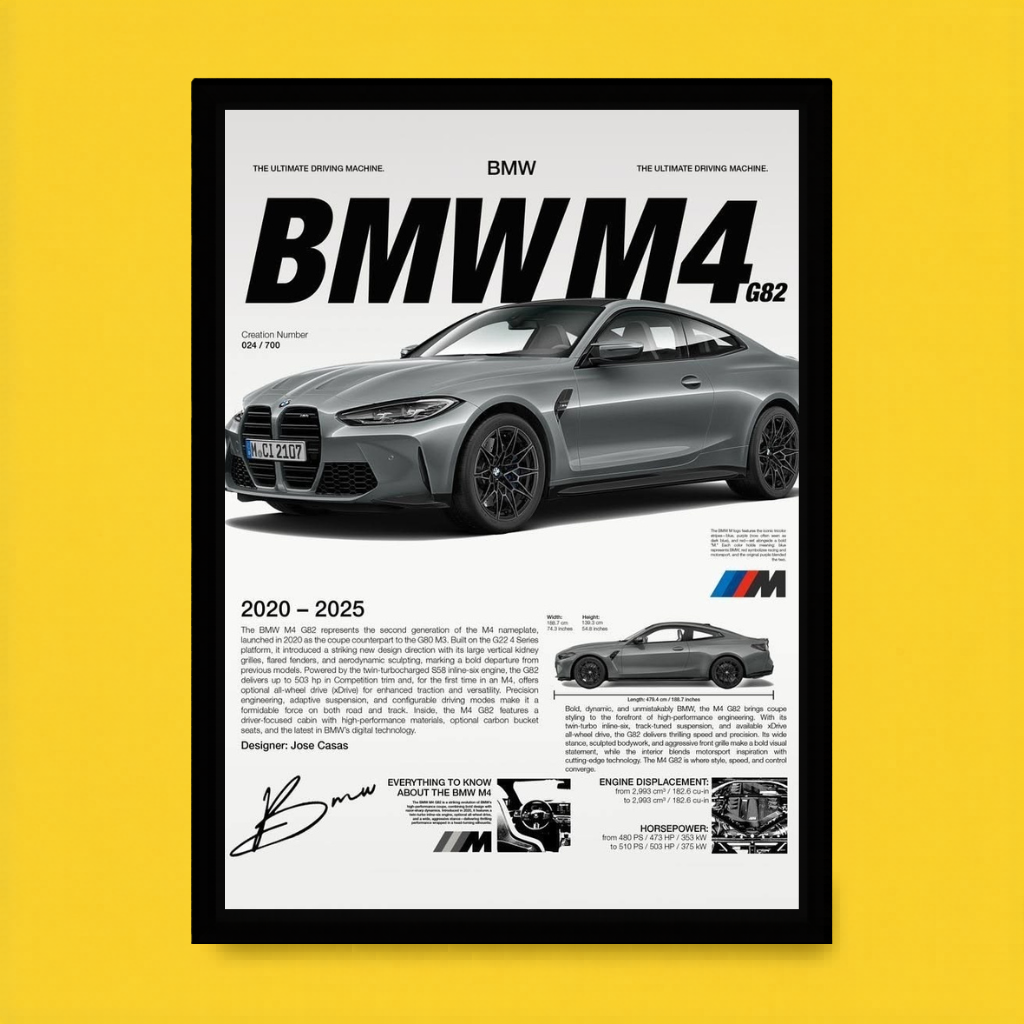 BMW M4 G82 – Performance Poster