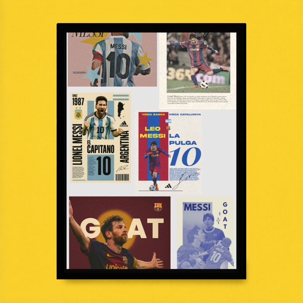 Messi Vintage Collage Art