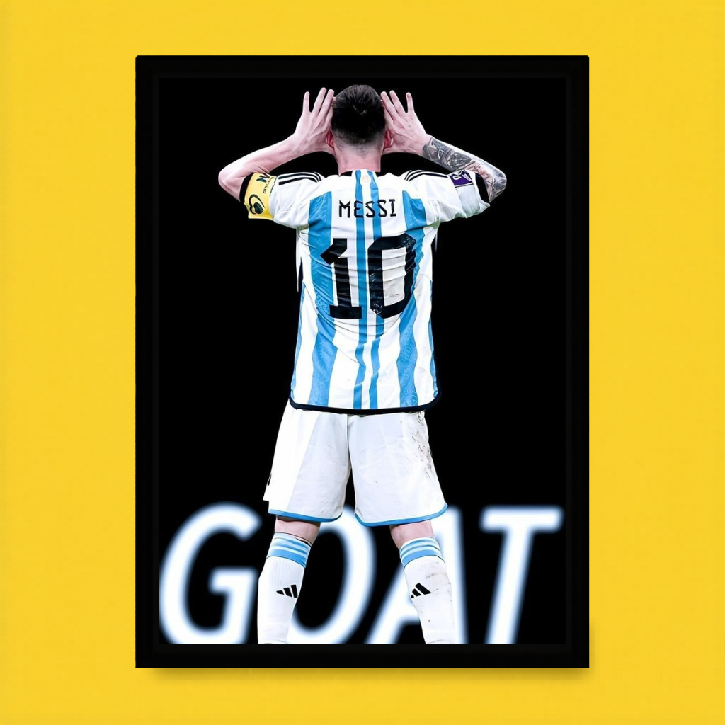 Messi GOAT Celebration Poster