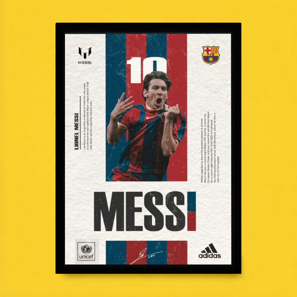 Classic Messi Barcelona Poster