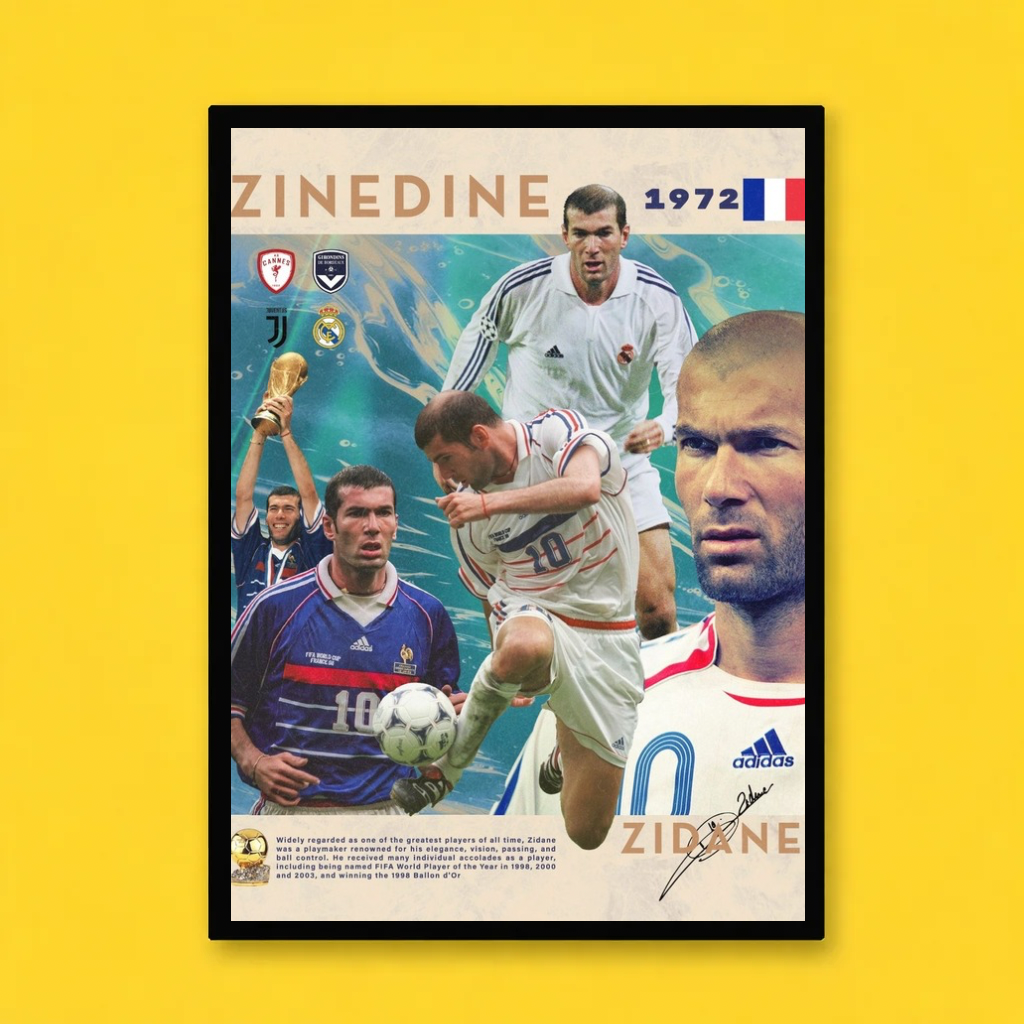 Zinedine Zidane – French Maestro Collage