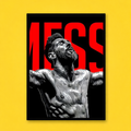 Messi Black & Red Illustration Poster