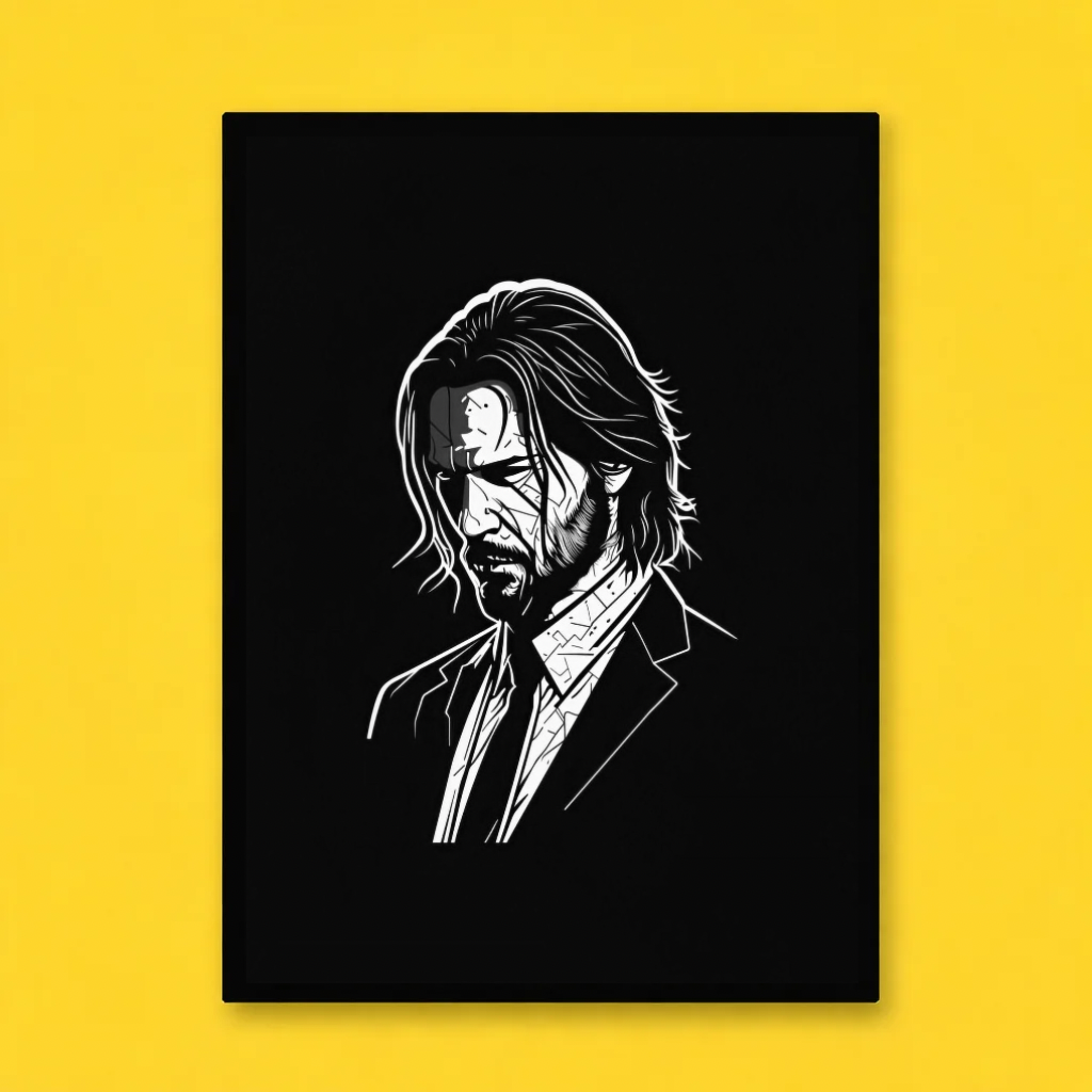 John Wick Minimal Dark Poster