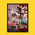 Neymar Santos Retro Poster