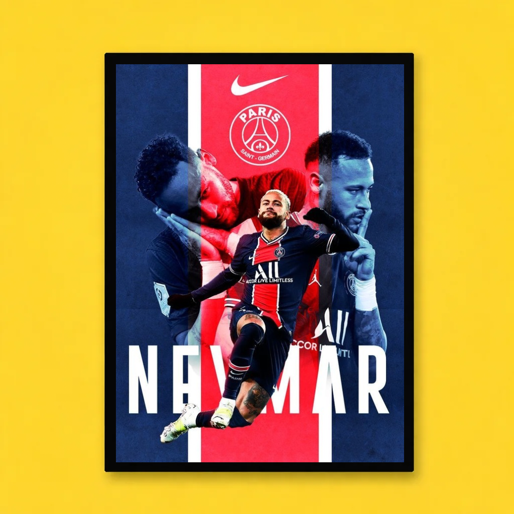 Neymar PSG Champions Poster