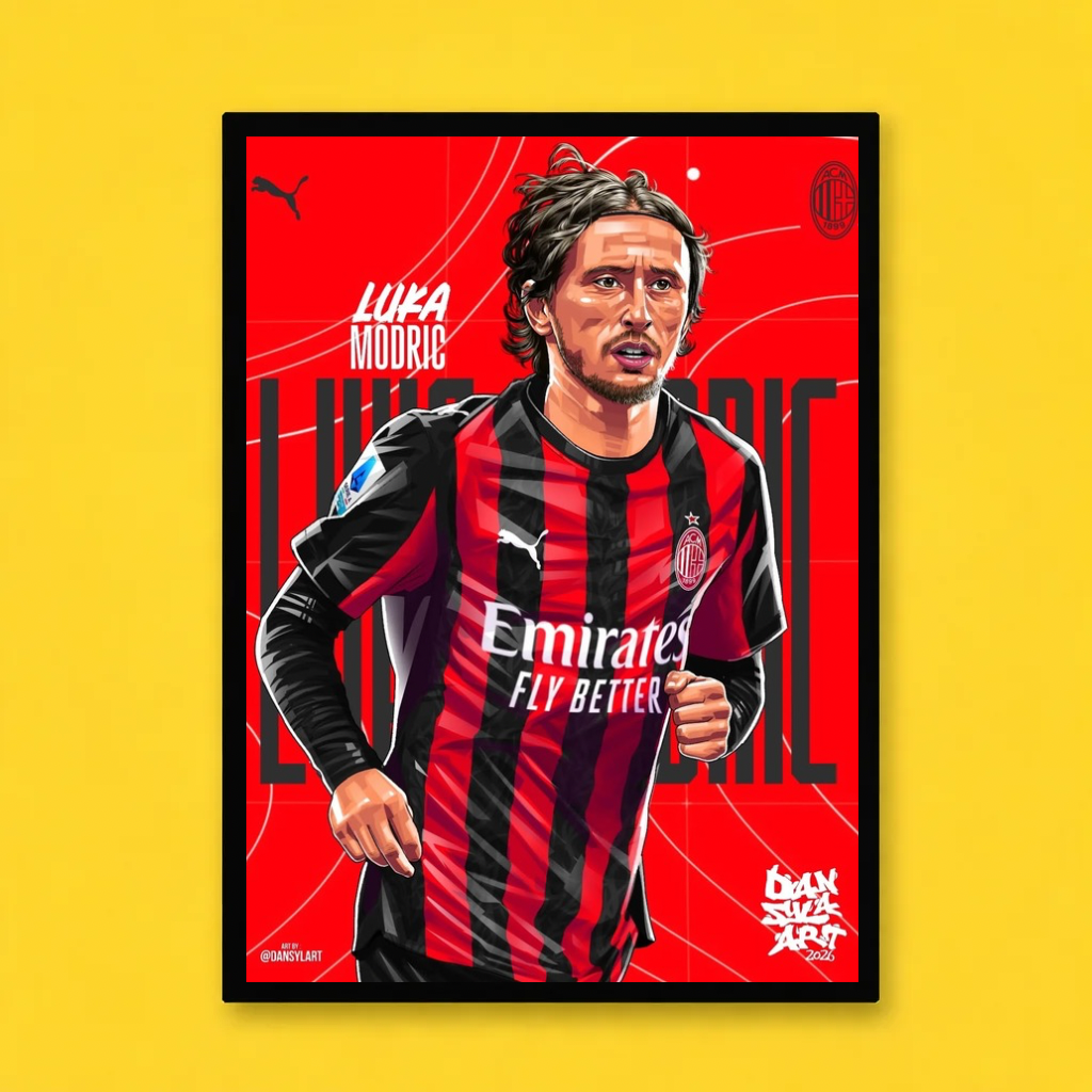 Luka Modrić AC Milan Concept Poster