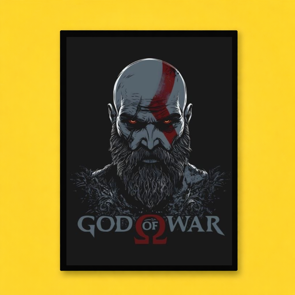 God of War Kratos Dark Art Print