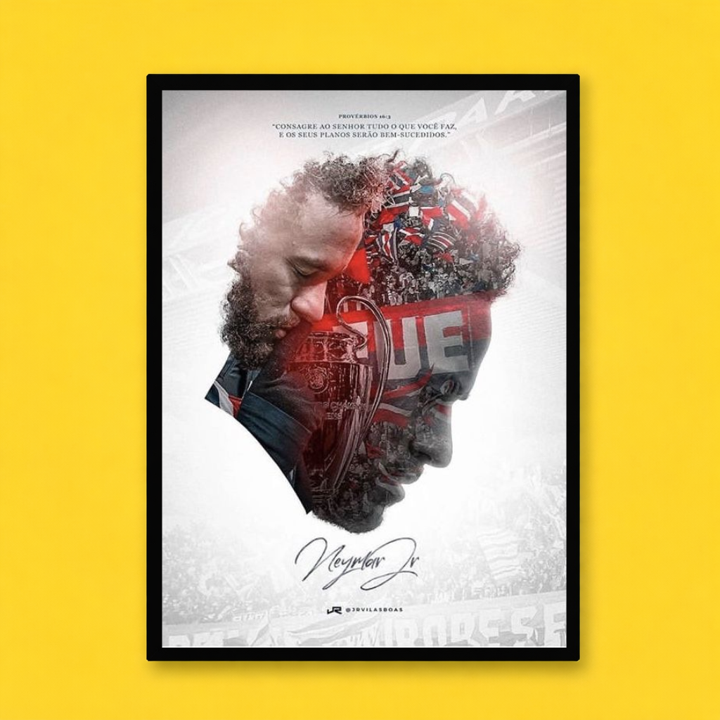 Neymar Artistic Double Exposure Frame