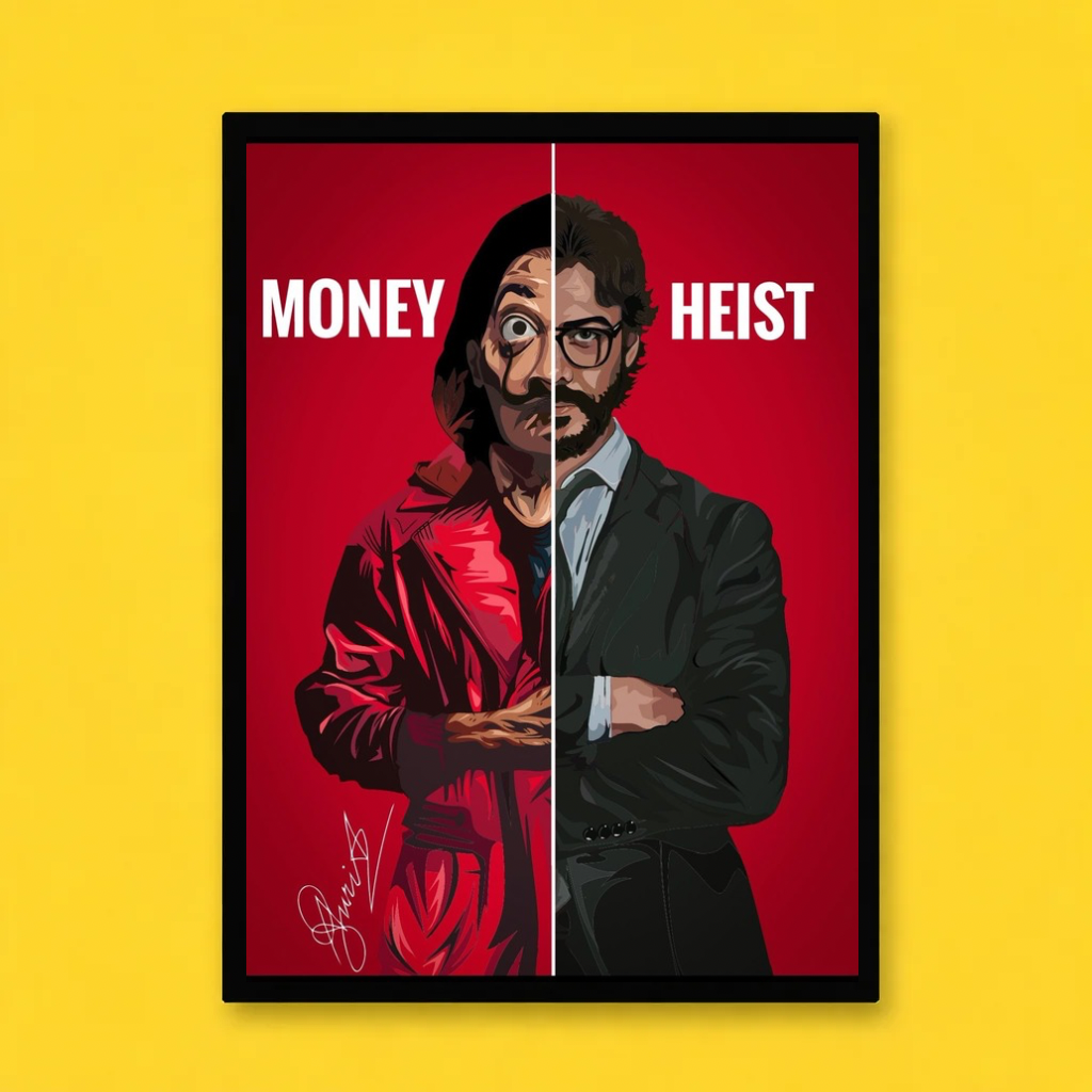 Money Heist Professor Split Art