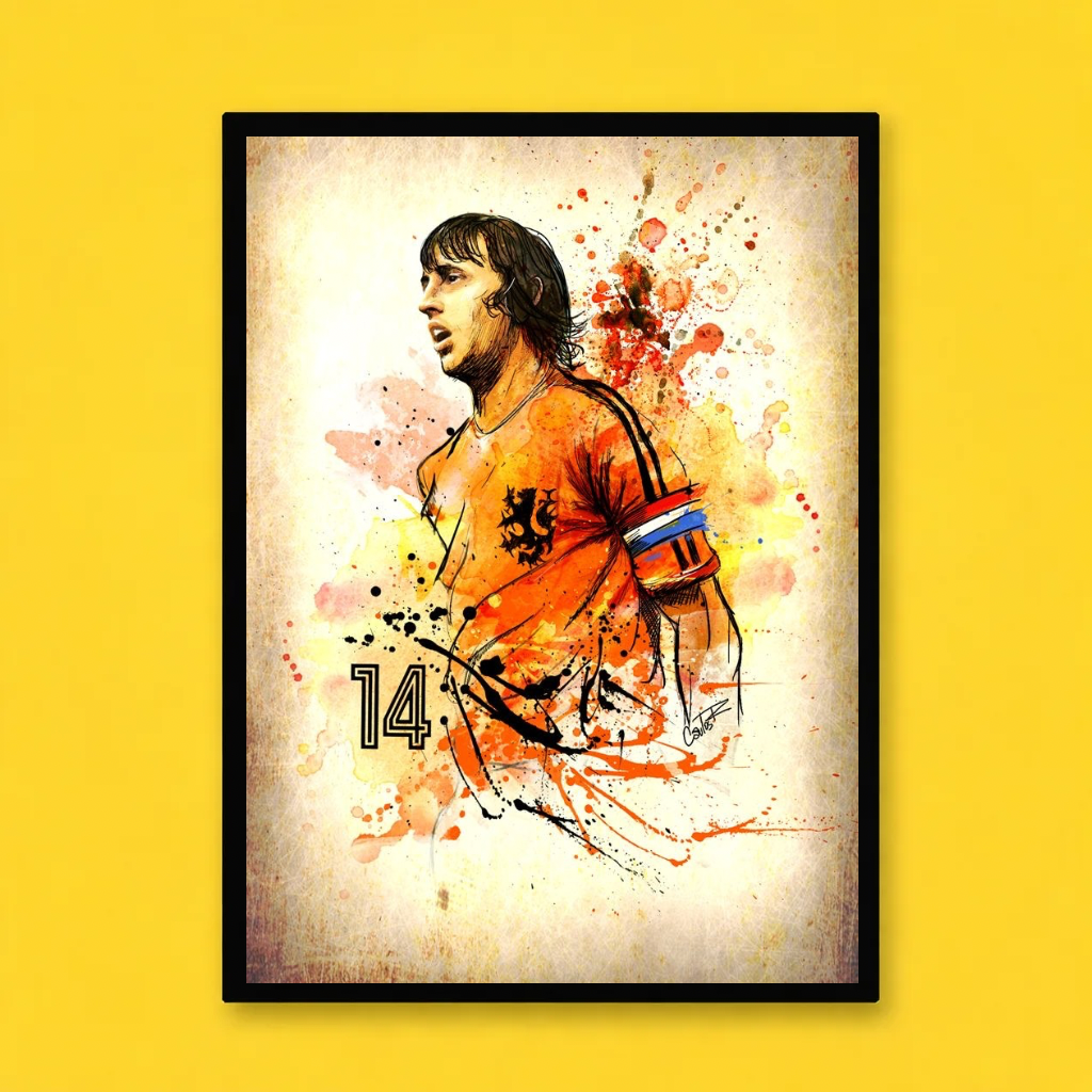 Johan Cruyff Watercolor Legend Art