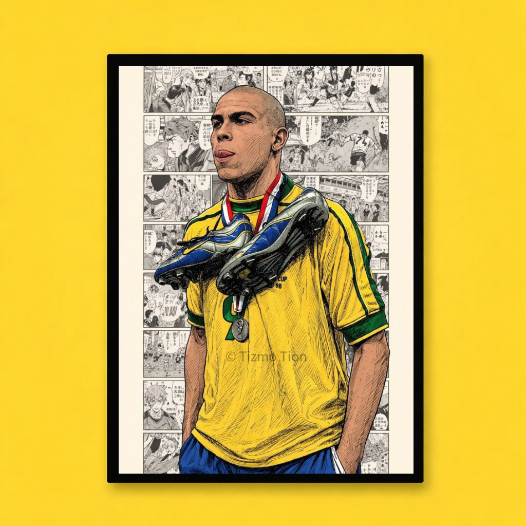 Ronaldo Nazário Manga Art Frame