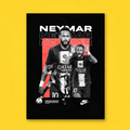 Neymar PSG Street Art Poster