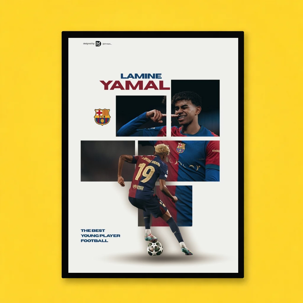 Lamine Yamal Football Poster