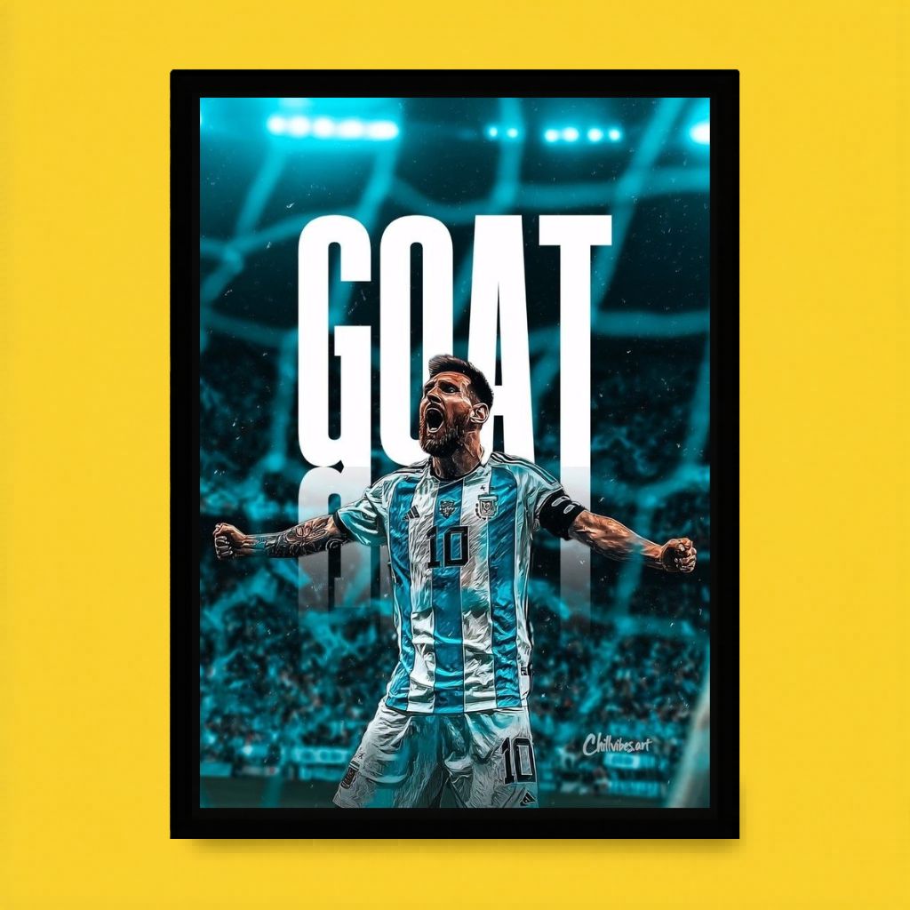 Messi GOAT Frame